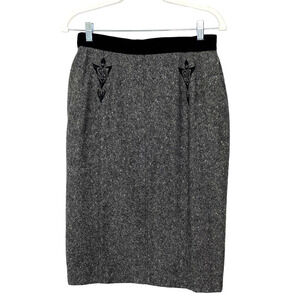 Vintage Laurel Skirt Size‎ 40 US 10 Gray/Black Tweed